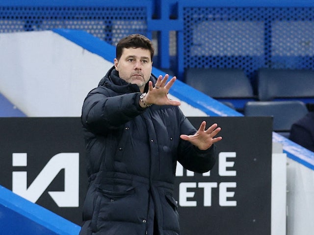 L'entraîneur de Chelsea, Mauricio Pochettino, réagit le 16 décembre 2023