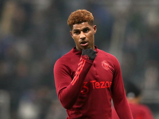 L'attaquant de Manchester United Marcus Rashford le 2 décembre 2023
