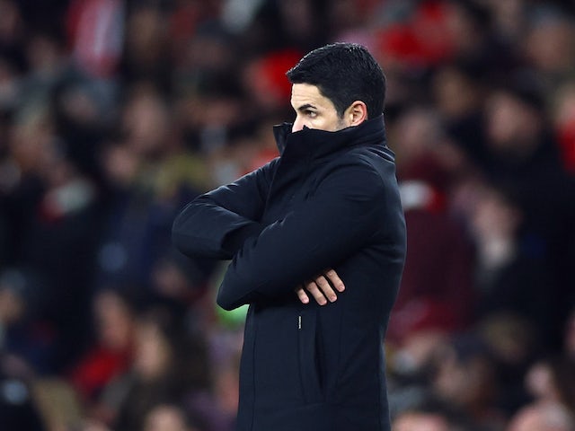 Mikel Arteta, manager d'Arsenal, photographié le 7 janvier 2024