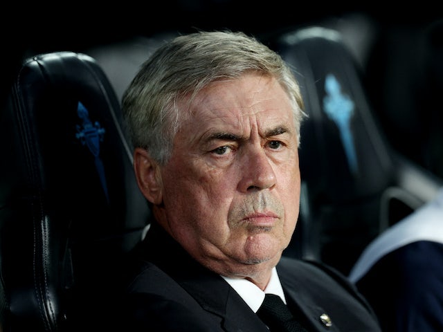 L'entraîneur du Real Madrid Carlo Ancelotti avant le match du 25 août 2023