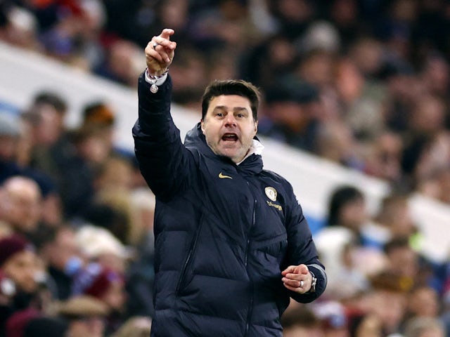 L'entraîneur de Chelsea, Mauricio Pochettino, réagit le 7 février 2024