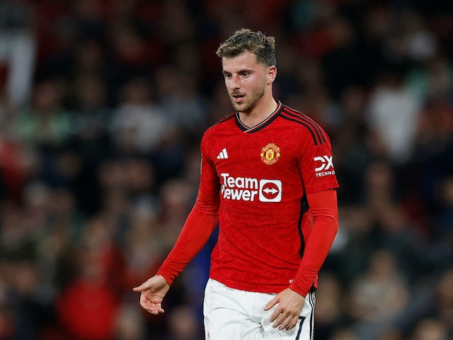 Mason Mount de Manchester United en action le 26 septembre 2023