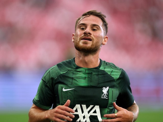 Alexis Mac Allister de Liverpool lors de l'échauffement avant le match du 30 juillet 2023