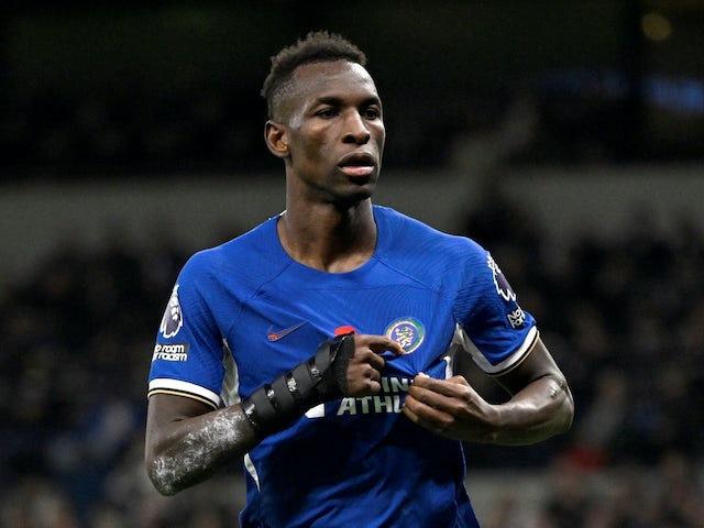 Nicolas Jackson de Chelsea célèbre son deuxième but le 6 novembre 2023