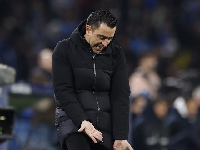 L'entraîneur de Barcelone Xavi le 21 février 2024