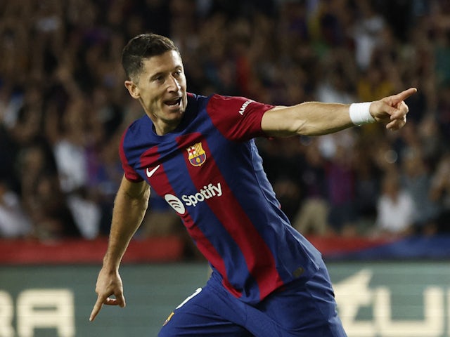 L'attaquant de Barcelone Robert Lewandowski le 23 septembre 2023