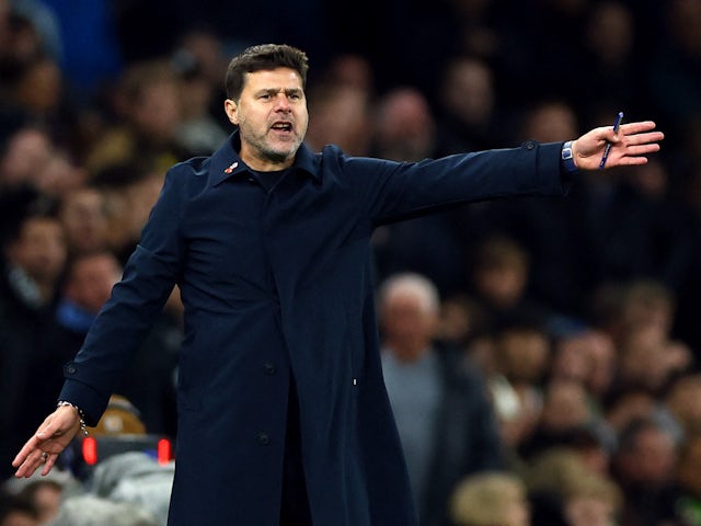 L'entraîneur-chef de Chelsea, Mauricio Pochettino, lors d'un match contre Tottenham Hotspur, le 6 novembre 2023.