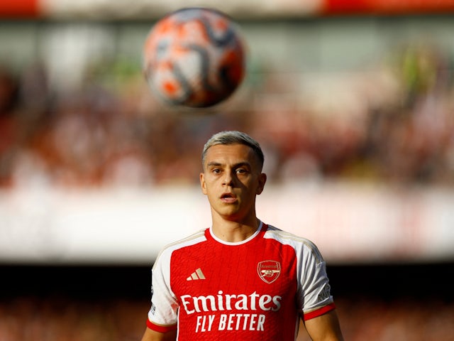 L'attaquant d'Arsenal Leandro Trossard photographié le 8 octobre 2023