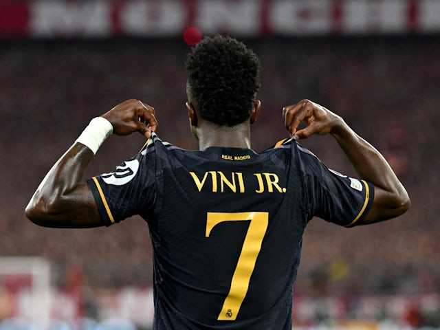 Vinicius Junior du Real Madrid célèbre son deuxième but le 30 avril 2024 Vinicius Junior du Real Madrid célèbre son deuxième but le 30 avril 2024
