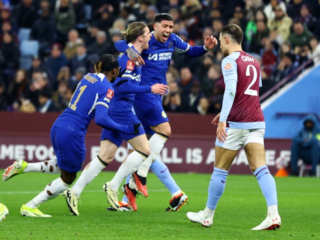 Conor Gallagher de Chelsea célèbre son premier but le 6 février 2024