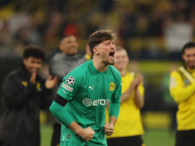 Le gardien du Borussia Dortmund Gregor Kobel le 15 février 2023