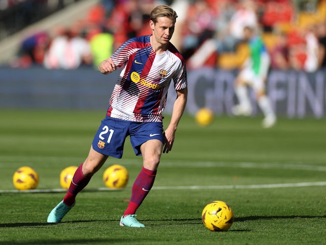 Le milieu de terrain de Barcelone Frenkie de Jong le 25 novembre 2023