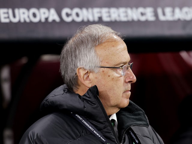 L'entraîneur de Ludogorets Razgrad, Georgi Dermendzhiev, avant le match du 15 février 2024