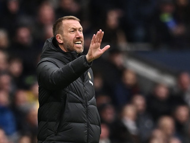 L'entraîneur-chef de Chelsea, Graham Potter, lors de la défaite contre Tottenham Hotspur le 26 février 2023.
