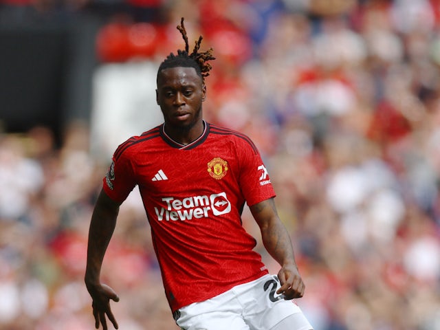 Aaron Wan-Bissaka en action pour Manchester United en août 2023