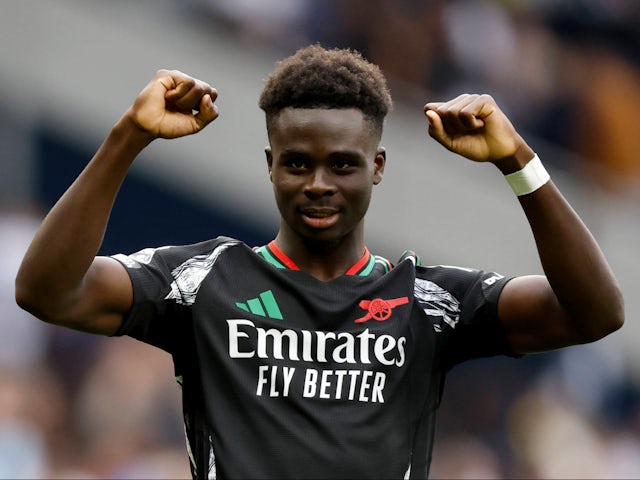 Bukayo Saka d'Arsenal fait la fête le 15 septembre 2024