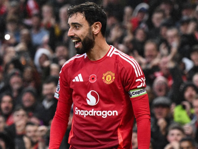 Bruno Fernandes de Manchester United le 10 novembre 2024 Bruno Fernandes de Manchester United le 10 novembre 2024