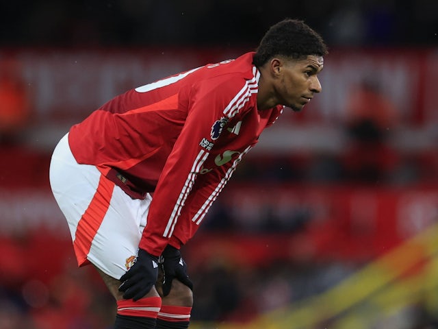 Marcus Rashford de Manchester United le 7 décembre 2024