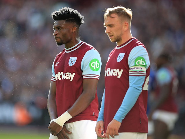 Mohammed Kudus et Jarrod Bowen de West Ham United le 5 octobre 2024