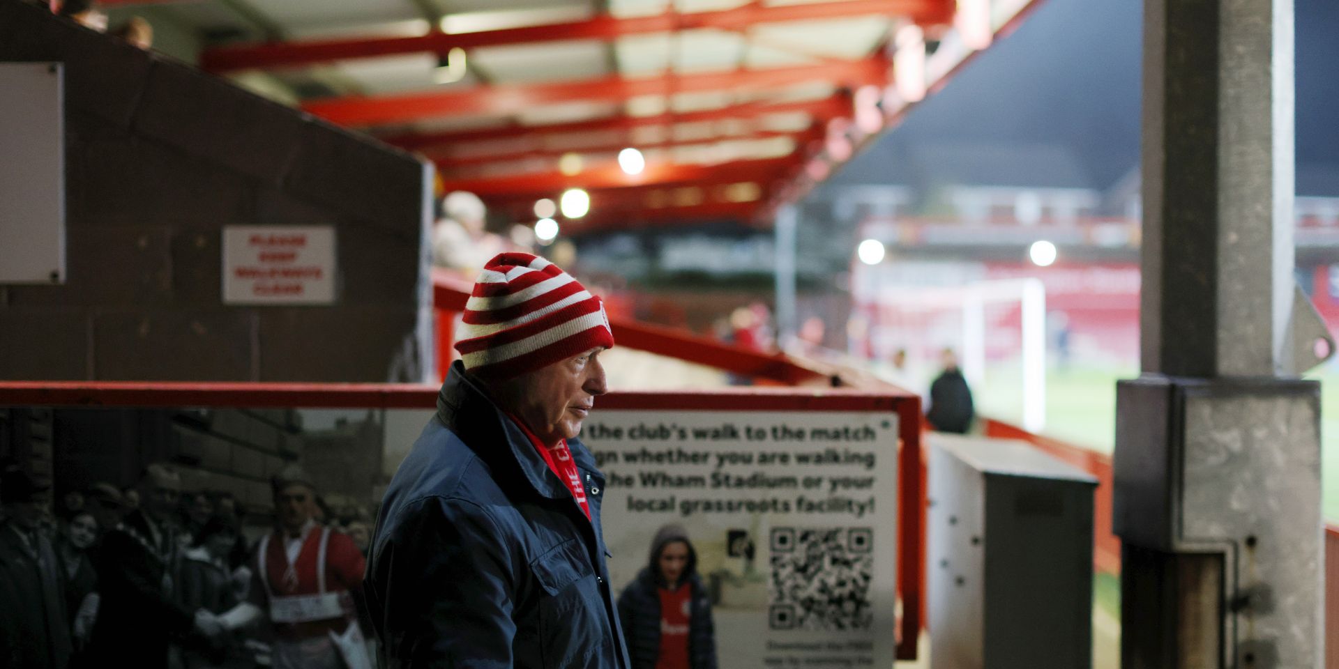 Accrington Stanley fan at Wham Stadium