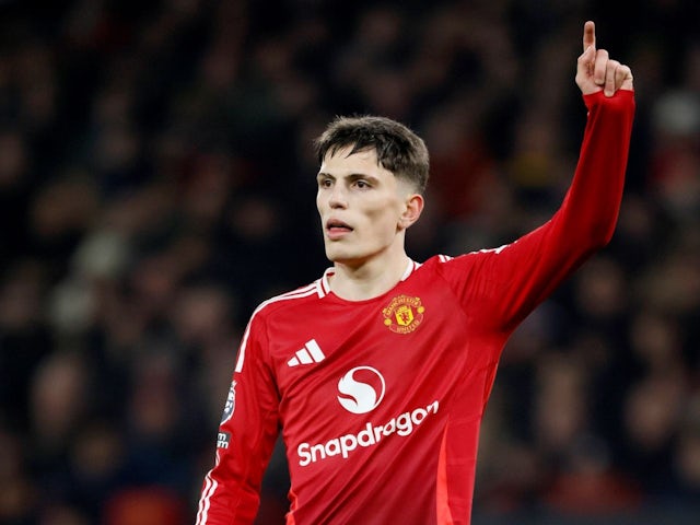 Alejandro Garnacho de Manchester United lors du match de son équipe contre Southampton, le 16 janvier 2025