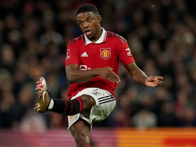 Le défenseur de Manchester United Tyrell Malacia le 6 janvier 2023
