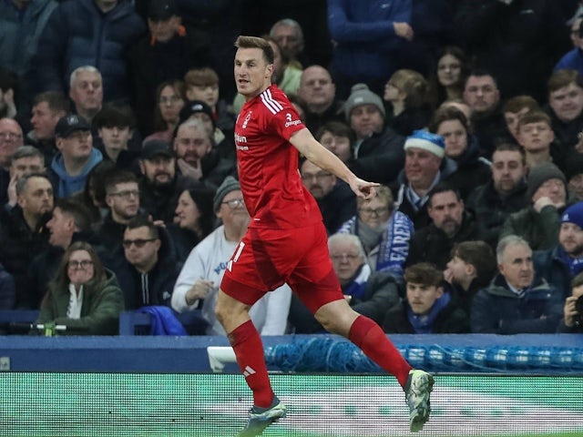 Chris Wood célèbre après avoir marqué pour Nottingham Forest le 29 décembre 2024