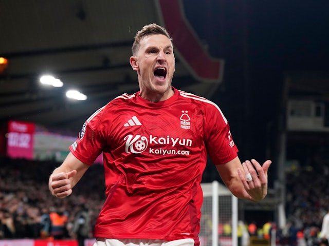 Chris Wood de Nottingham Forest célèbre le 14 janvier 2025