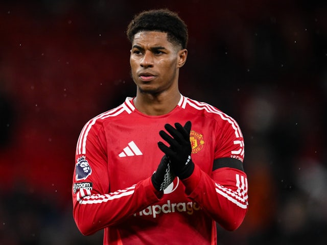 Marcus Rashford de Manchester United le 7 décembre 2024