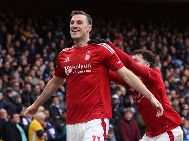 Chris Wood de Nottingham Forest célèbre après avoir marqué le 1er février 2025
