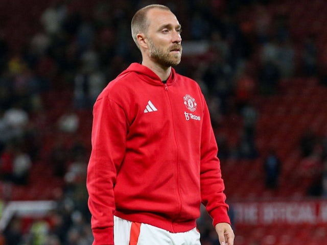 Le milieu de terrain de Manchester United Christian Eriksen le 16 août 2024 Le milieu de terrain de Manchester United Christian Eriksen le 16 août 2024