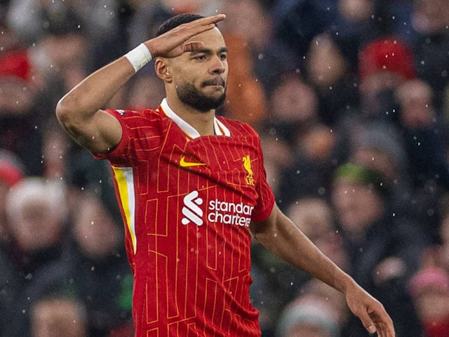 Cody Gakpo de Liverpool célèbre le 5 janvier 2025