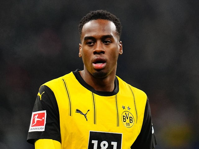 Jamie Gittens du Borussia Dortmund le 17 janvier 2025