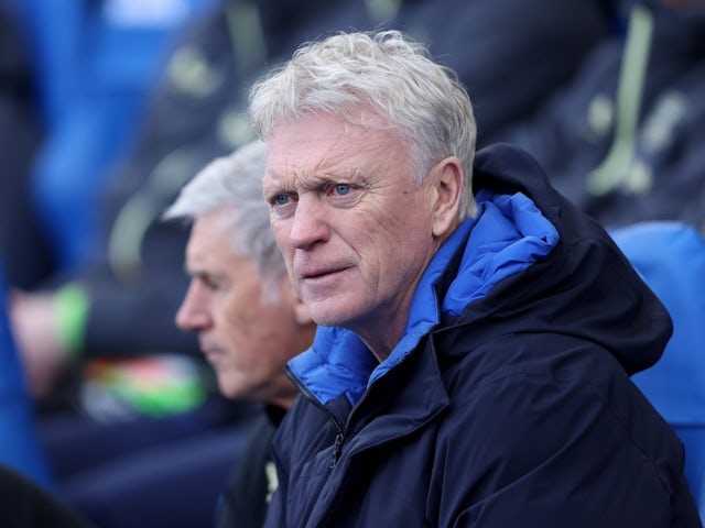 Le manager d'Everton David Moyes lors du choc de son équipe avec Brighton le 25 janvier 2025