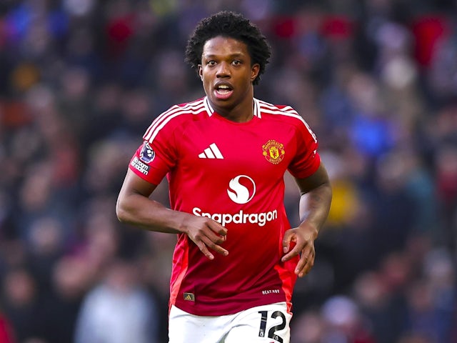 Tyrell Malacia de Manchester United le 22 décembre 2024