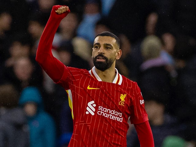 Mohamed Salah de Liverpool célèbre le 23 février 2025