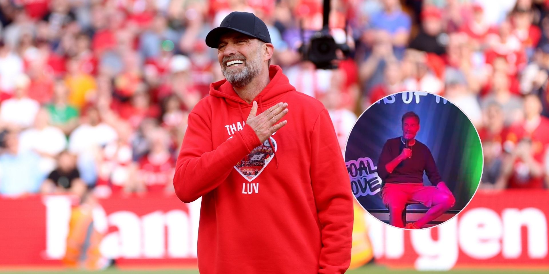 Jurgen Klopp at Anfield on his final game
