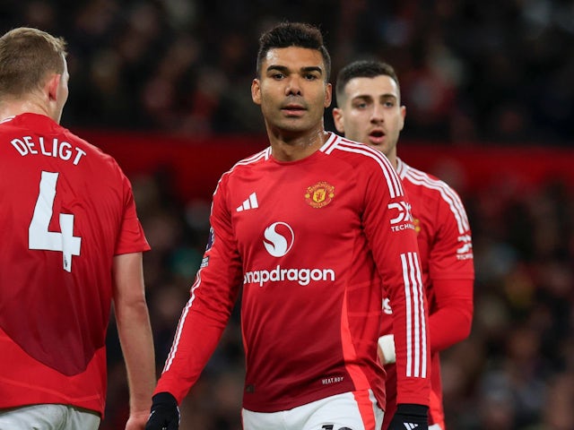Casemiro de Manchester United le 30 décembre 2024