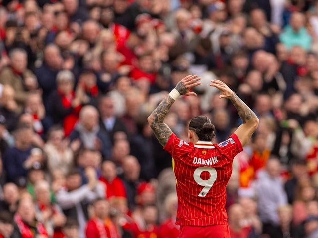 Darwin Nunez de Liverpool contre Southampton, le 8 mars 2025 Darwin Nunez de Liverpool contre Southampton, le 8 mars 2025