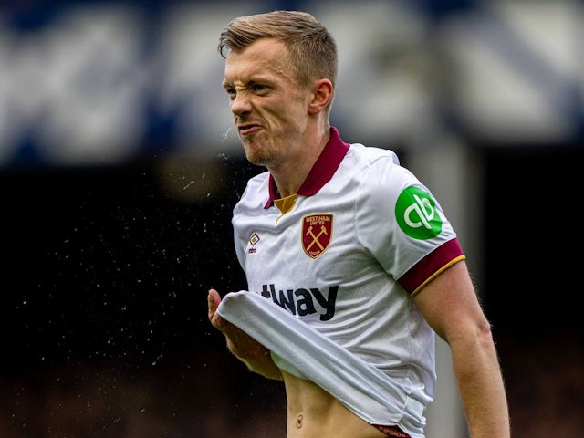 James Ward-Prowse de West Ham United lors du match de son équipe contre Everton, le 15 mars 2025 James Ward-Prowse de West Ham United lors du match de son équipe contre Everton, le 15 mars 2025