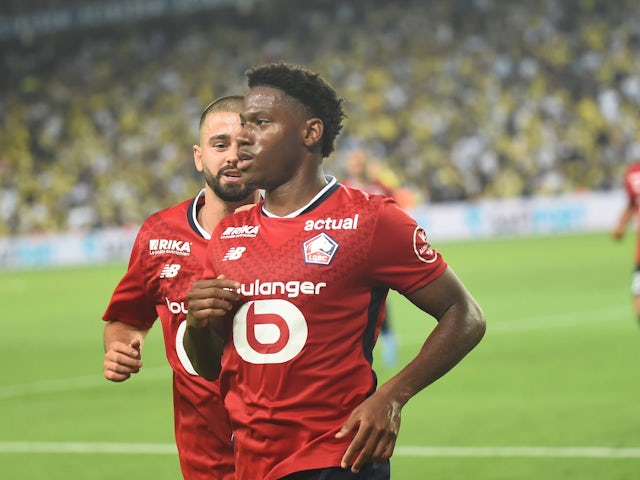 Jonathan David de Lille FC célèbre après avoir marqué le 13 août 2024