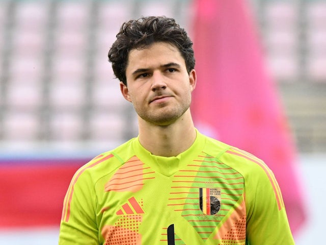 Belgique des moins de 21 ans, le gardien de but Senne Lammens le 15 octobre 2024