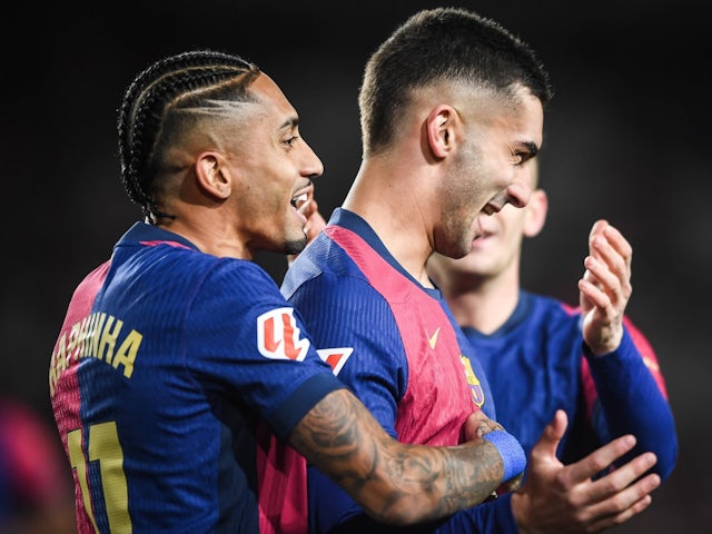 Duo Barcelone Raphinha et Ferran Torres le 26 janvier 2025 Duo Barcelone Raphinha et Ferran Torres le 26 janvier 2025