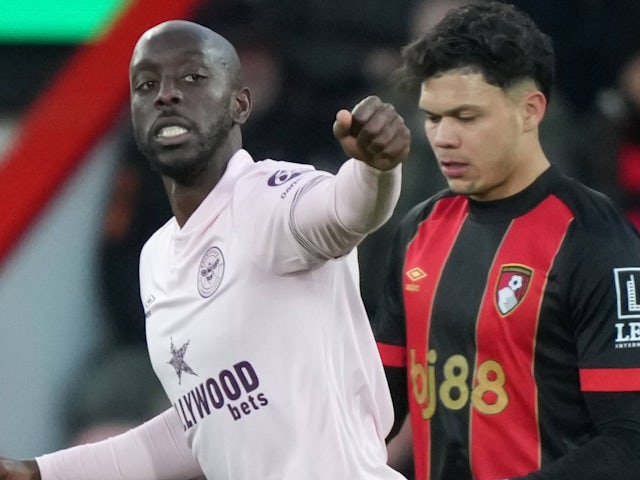Yoane Wissa de Brentford célèbre le 15 mars 2025