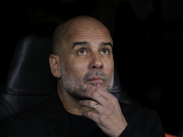 L'entraîneur-chef de Manchester City Pep Guardiola le 19 février 2025