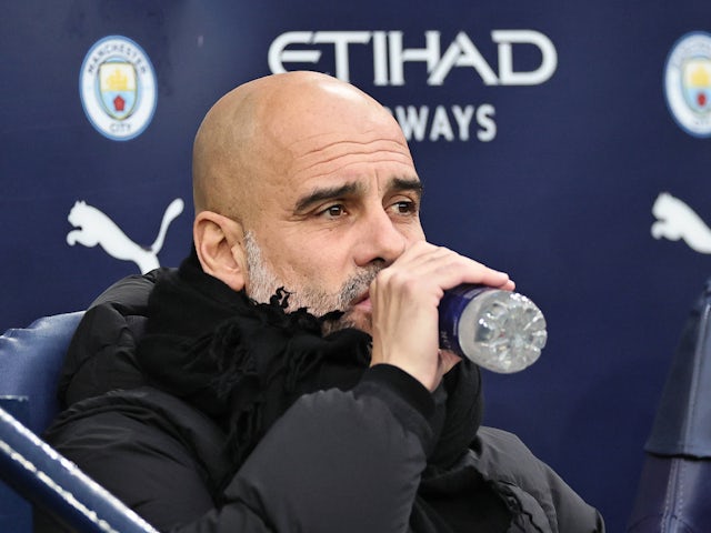 Pep Guardiola de Manchester City illustré le 4 janvier 2025