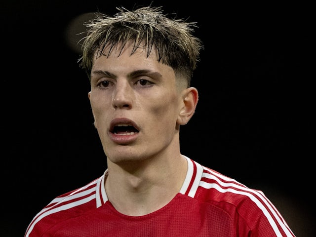 L'attaquant de Manchester United, Alejandro Garnacho, le 26 janvier 2025