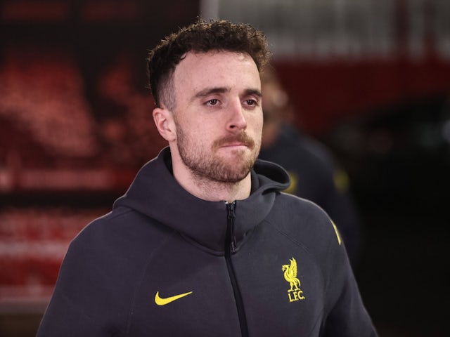 Diogo Jota de Liverpool illustré le 14 janvier 2025