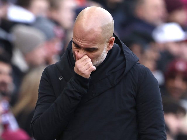 L'entraîneur-chef de Manchester City Pep Guardiola le 21 décembre 2024