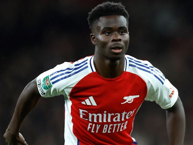 Bukayo Saka d'Arsenal lors du match de la Coupe Carabao de son équipe contre Crystal Palace, le 18 décembre 2024